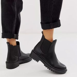 RAID Radar Black Chunky Chelsea Boots